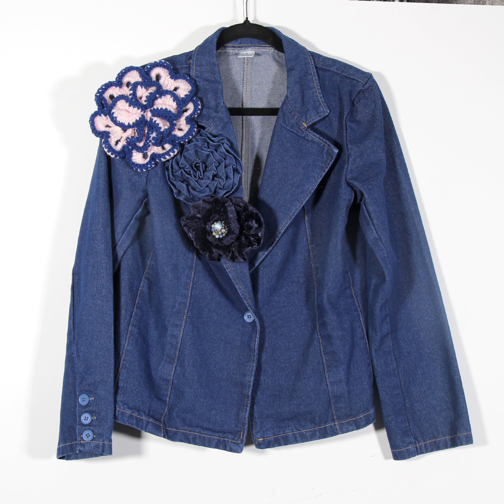 Ladies Denim Blazer Jacket