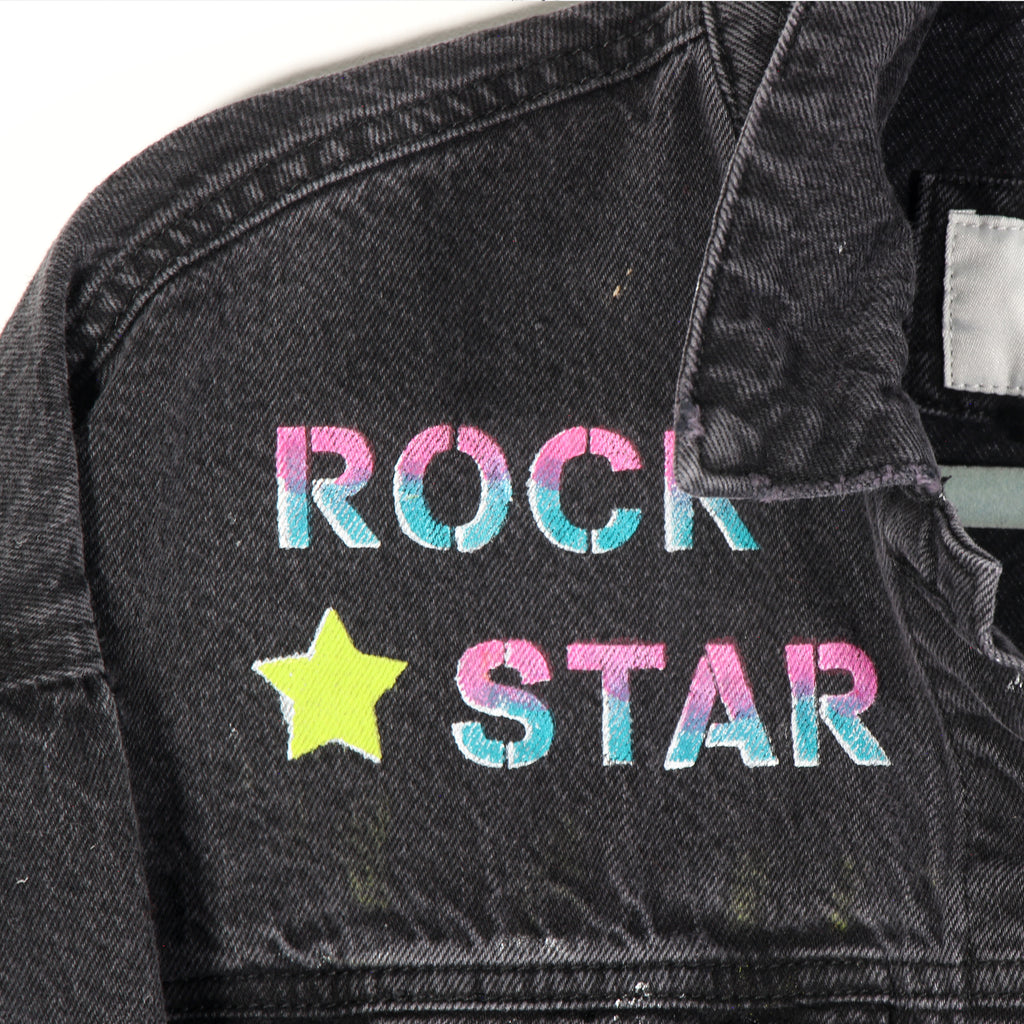 Rock Star Black Denim Jacket